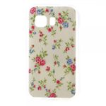 Samsung Galaxy Young 2 Elastisches, glänzendes Plastik Case mit schönen Blumen