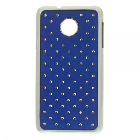 Huawei Ascend Y330 Hart Plastik Case mit Glitzersteinen - armeeblau