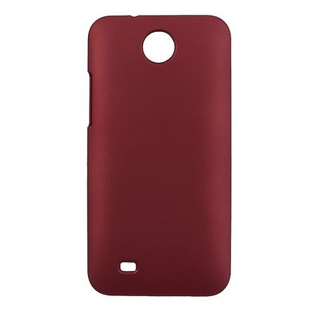 HTC Desire 300 Gummiertes Hart Plastik Case - rot