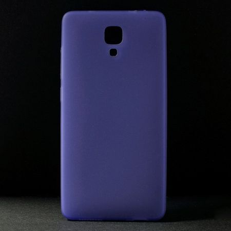 Xiaomi Mi4 Elastisches, mattes Plastik Case mit Staubschutz Stöpsel - purpur