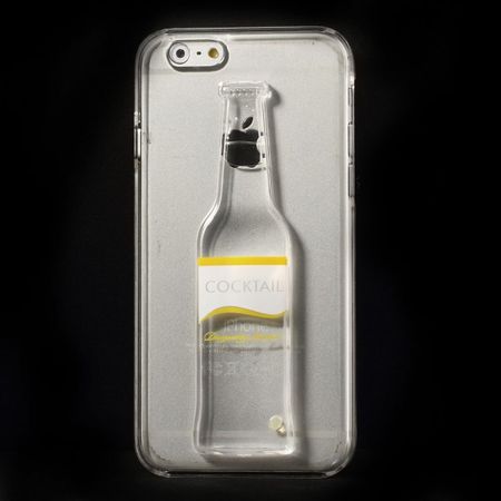 iPhone 6/6S Hart Plastik Case mit Flüssigkeit in einer Flasche - transparent