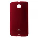 Goospery - Motorola Nexus 6 Handy Hülle - TPU Soft Case - Pearl Jelly Series - rot