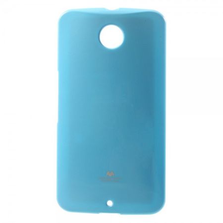 Goospery - Motorola Nexus 6 Handy Hülle - TPU Soft Case - Pearl Jelly Series - himmelblau