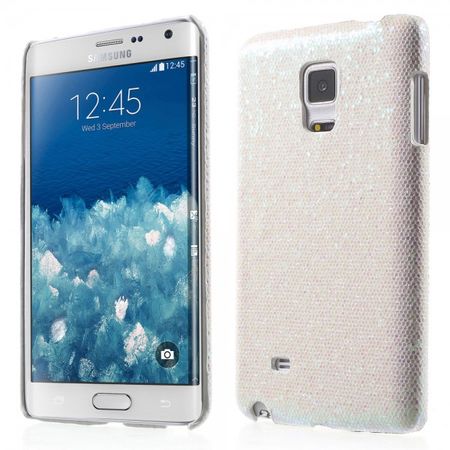 Samsung Galaxy Note Edge Glitzerndes Hart Plastik Case - weiss