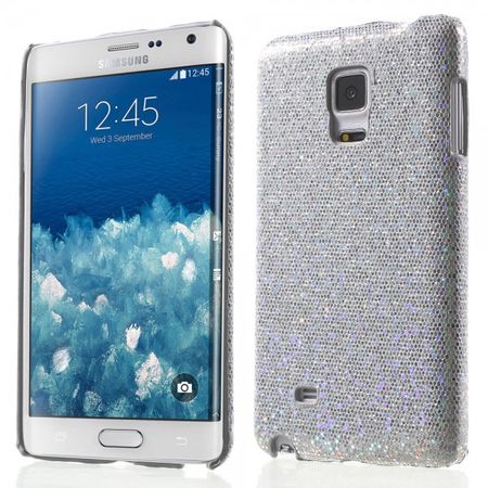 Samsung Galaxy Note Edge Glitzerndes Hart Plastik Case - silber