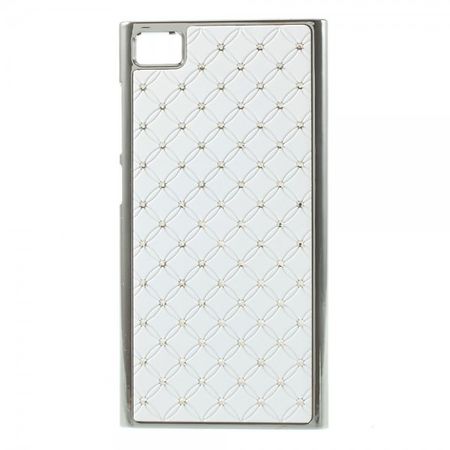 Xiaomi Mi3 Hart Plastik Case mit Glitzersteinen - weiss