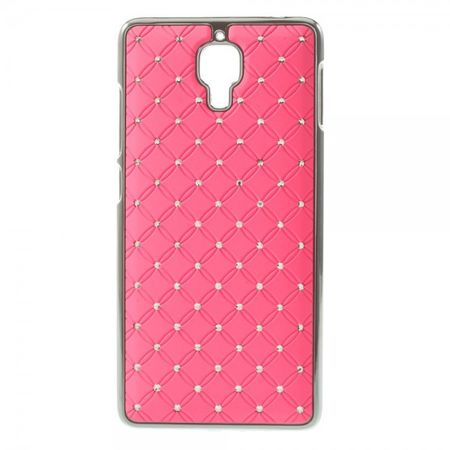 Xiaomi Mi4 Hart Plastik Case mit Glitzersteinen - pink