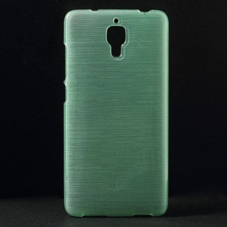 Xiaomi Mi4 Elastisches, gebürstetes Plastik Case - cyan