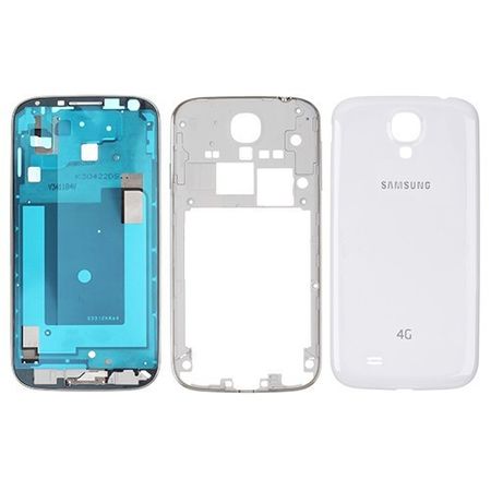 Samsung Galaxy S4 OEM Ersatz Mittelplatte inklusive Backcover - weiss