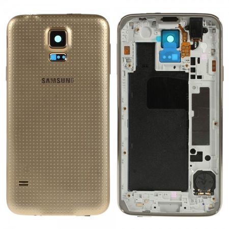 Samsung Galaxy S5 OEM Ersatz Mittelplatte inklusive Backcover - champagnerfarben