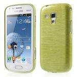 Samsung Galaxy S Duos Elastisches, gebürstetes Plastik Case - gelbgrün