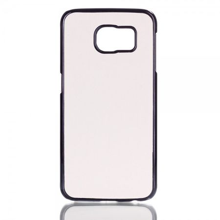 Samsung Galaxy S6 Plastik Case mit lederartiger Oberfläche - weiss