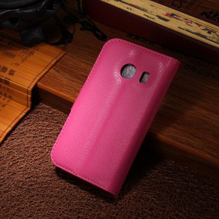 Samsung Galaxy Ace Style Leder Case mit Litchimuster - rosa