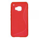 HTC One (M9) Elastisches Plastik Case S-Shape - rot