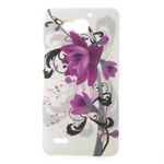 Huawei Honor 3X Hart Plastik Case mit Lotus Blumen