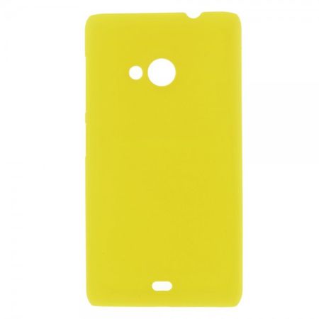 Microsoft Lumia 535/535 Dual Gummiertes Hart Plastik Case - gelb