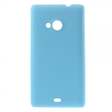 Microsoft Lumia 535/535 Dual Gummiertes Hart Plastik Case - hellblau