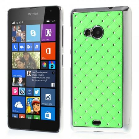 Microsoft Lumia 535/535 Dual Hart Plastik Case mit Sternenhimmel  - grün