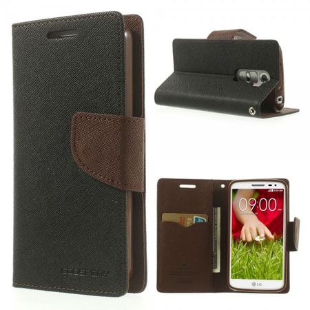 Goospery - LG G2 Mini Hülle - Handy Bookcover - Fancy Diary Series - schwarz/braun