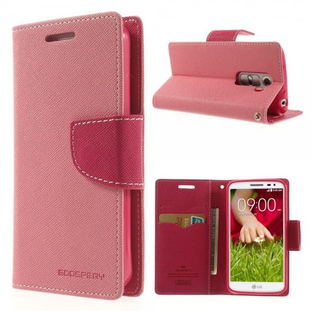 Goospery - LG G2 Mini Hülle - Handy Bookcover - Fancy Diary Series - rosa/pink