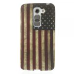 LG G2 Mini Elastisches Plastik Case mit USA Flagge retro-style