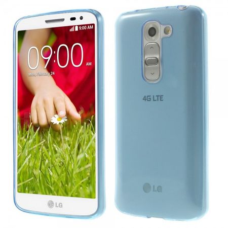 LG G2 Mini Ultradünnes (0.6mm), elastisches Plastik Case - dunkelblau