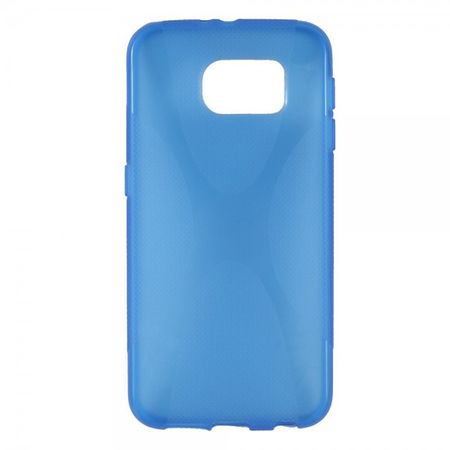 Samsung Galaxy S6 Elastisches Plastik Case X-Shape - blau