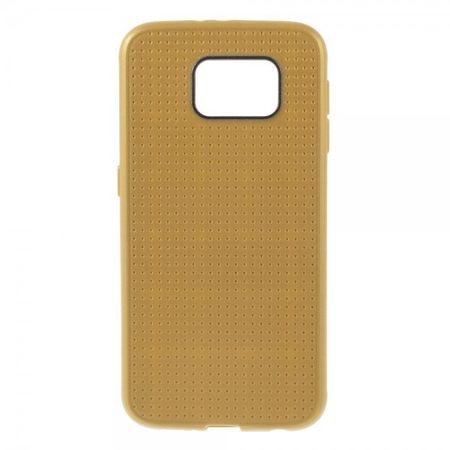 Samsung Galaxy S6 Elastisches Plastik Case mit Gittermuster - braun