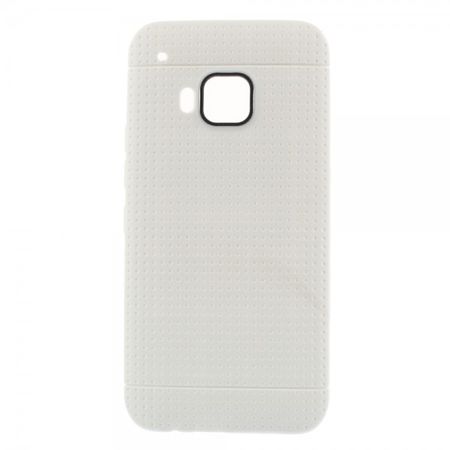 HTC One (M9) Elastisches Plastik Case mit Maschenmuster - weiss