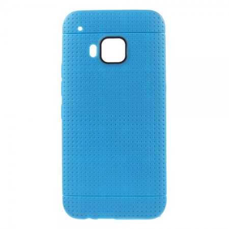 HTC One (M9) Elastisches Plastik Case mit Maschenmuster - blau