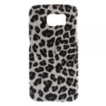 Samsung Galaxy S6 Hart Plastik Case mit Leopardmuster - weiss