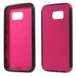 Samsung Galaxy S6 Robustes, elastisches Plastik und Silikon Case - rosa