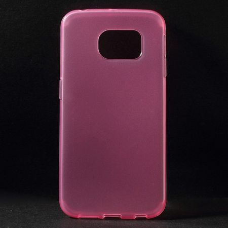 Galaxy S6 Edge Leicht glänzendes, elastisches Plastik Case - pink