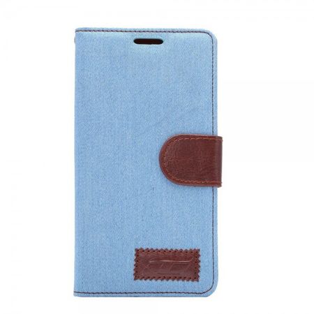 Sony Xperia Z4 Leder Case im Jeans Look mit Standfunktion - hellblau