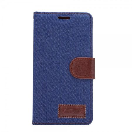 Sony Xperia Z4 Leder Case im Jeans Look mit Standfunktion - dunkelblau