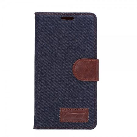 Sony Xperia Z4 Leder Case im Jeans Look mit Standfunktion - schwarzblau