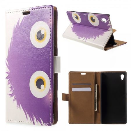 Sony Xperia Z4 Leder Case mit purpurnem Monster