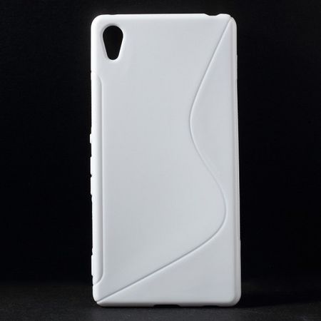 Sony Xperia Z4 Elastisches Plastik Case S-Shape - weiss