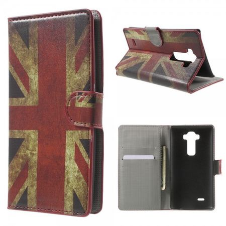 LG G Flex 2 Leder Case mit Union Jack Flagge retro-style