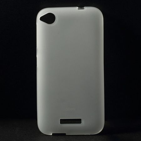 HTC Desire 320 Elastisches, mattes Plastik Case - weiss