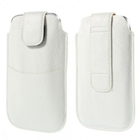 Samsung Galaxy S6 Leder Etui mit Klettverschluss - weiss