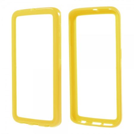 Galaxy S6 Edge Elastischer, schlichter Plastik Bumper - gelb