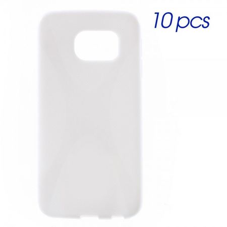 Galaxy S6 Edge Elastisches Plastik Case X-Shape - weiss