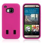 HTC One (M9) Stabiles Plastik und Silikon Case - rosa