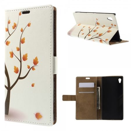 Sony Xperia Z4 Leder Case mit herbstlichem Baum