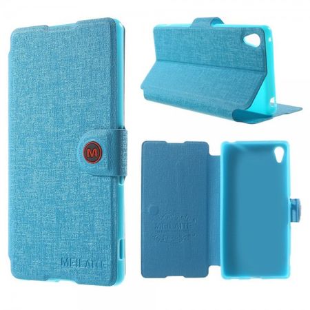 Sony Xperia Z4 Magnetisches Leder Case mit Standfunktion - blau