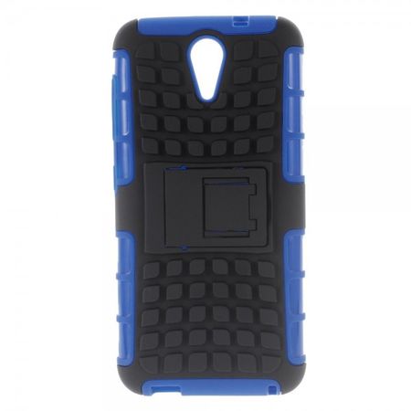 HTC Desire 620/820 Mini Robustes Hart Plastik Case mit Standfunktion - blau