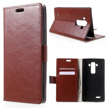 LG G4 Crazy Horse Leder Flip Case mit Standfunktion - braun