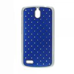 Huawei Ascend G610 Hart Plastik Case mit Glitzersteinen - dunkelblau