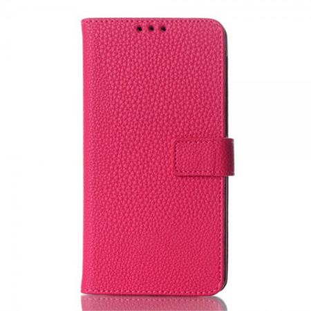 Huawei Honor 6 Leder Case mit markanter Litchitextur und Standfunktion - rosa